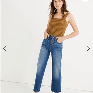Madewell slim wide leg crop
